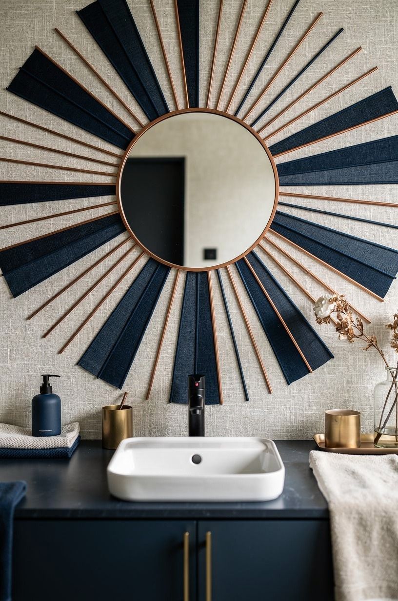 Use a Sunburst Layout Behind One Small Sink