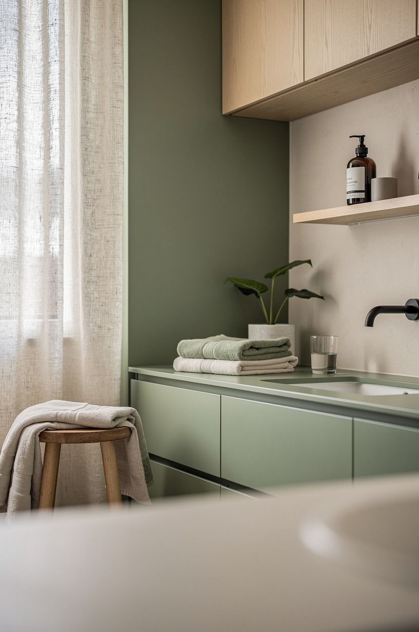 Use black over brass when the green is loud