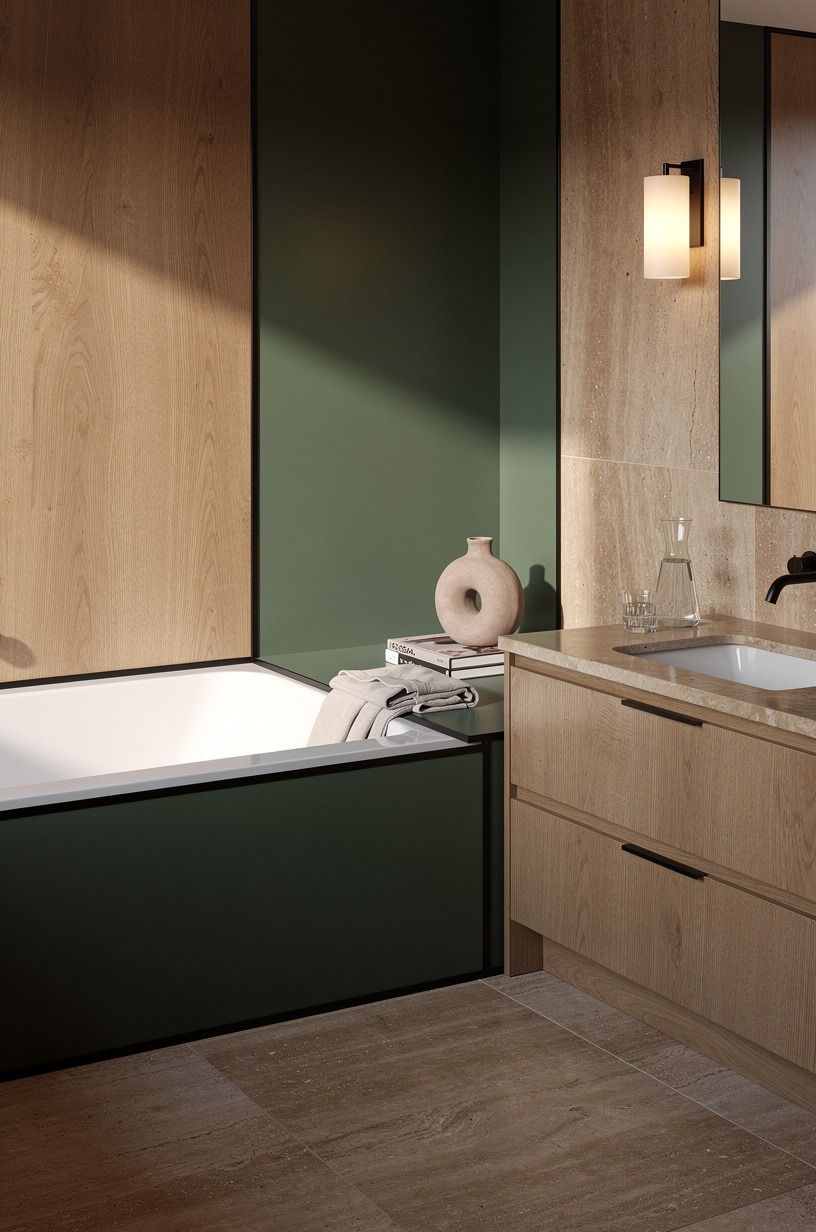 Use the Black Lacquer Line around the tub