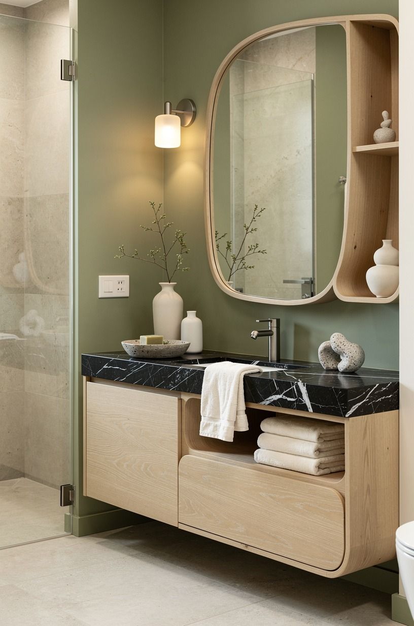 Use The Two-Wood Rule around the vanity