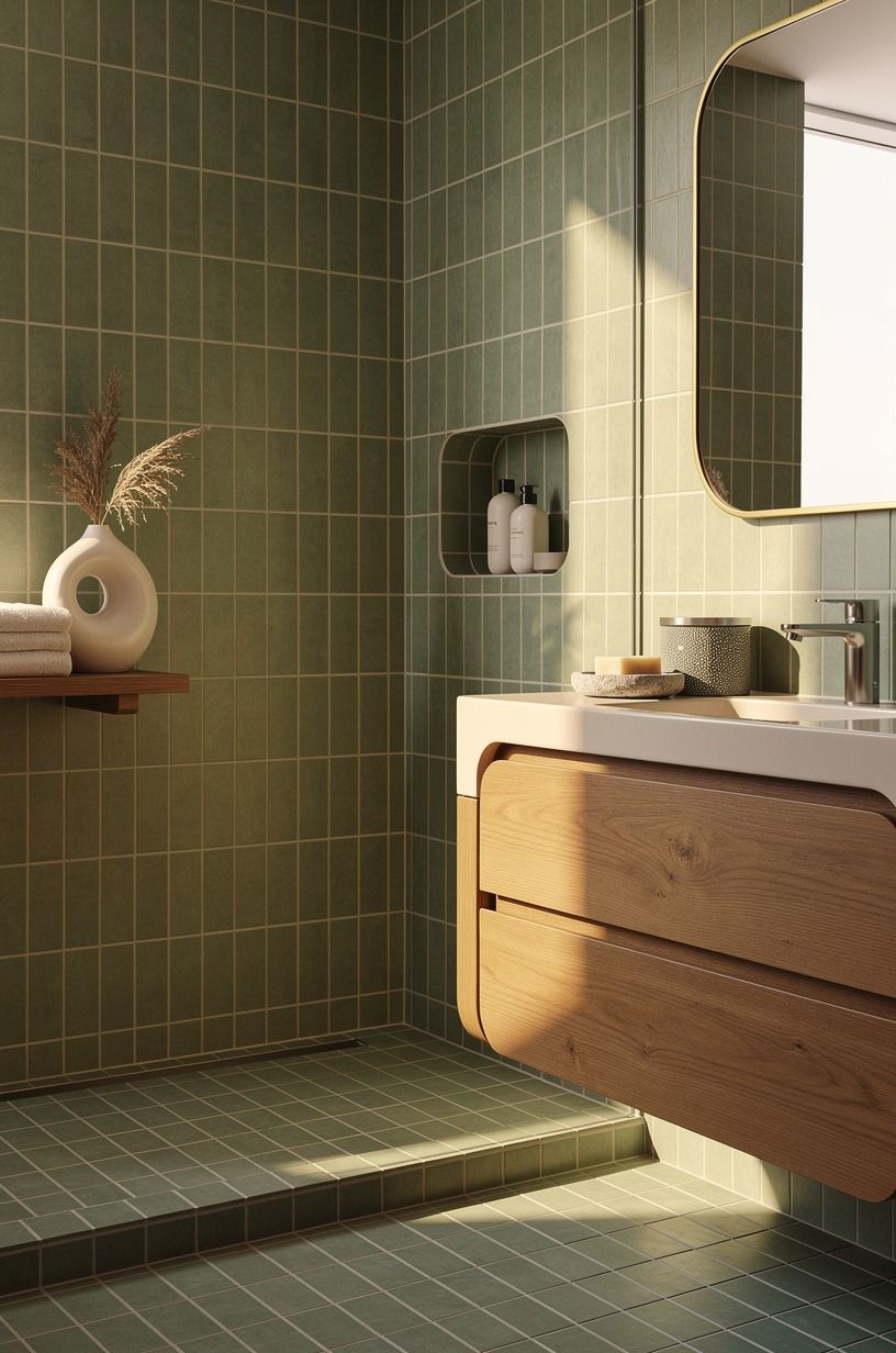 Why does a european tile bathroom need plain grout?