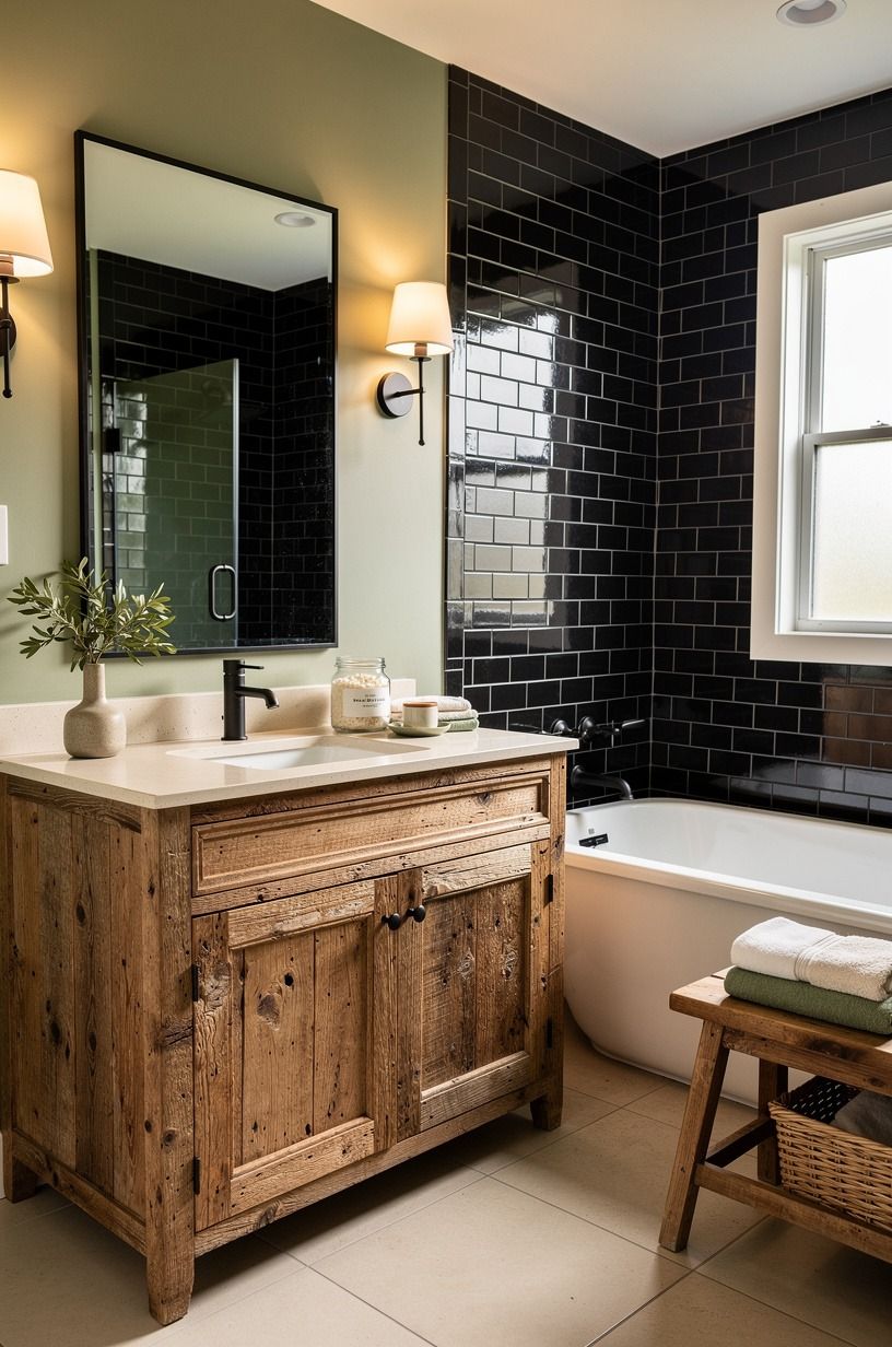 Why not choose black tile over black paint?