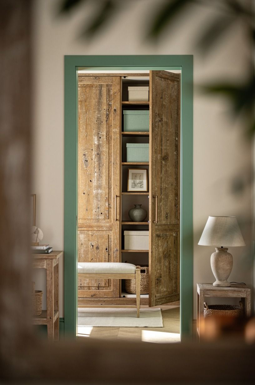 Frame the doorway with a bold color edge