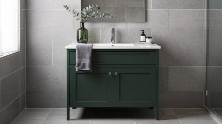 12 Dark Green & Grey Bathroom Ideas for Calm Sophistication Without Renovating