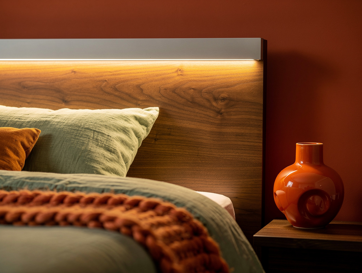 Close detail photo of a concealed COB LED strip inside a slim aluminum channel o