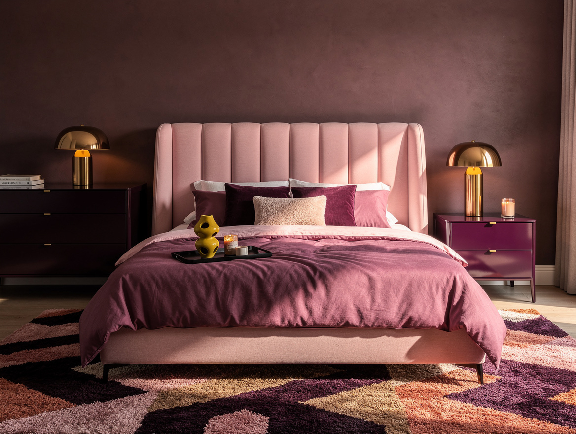 Medium-view editorial photo of a television-free bedroom with upholstered queen