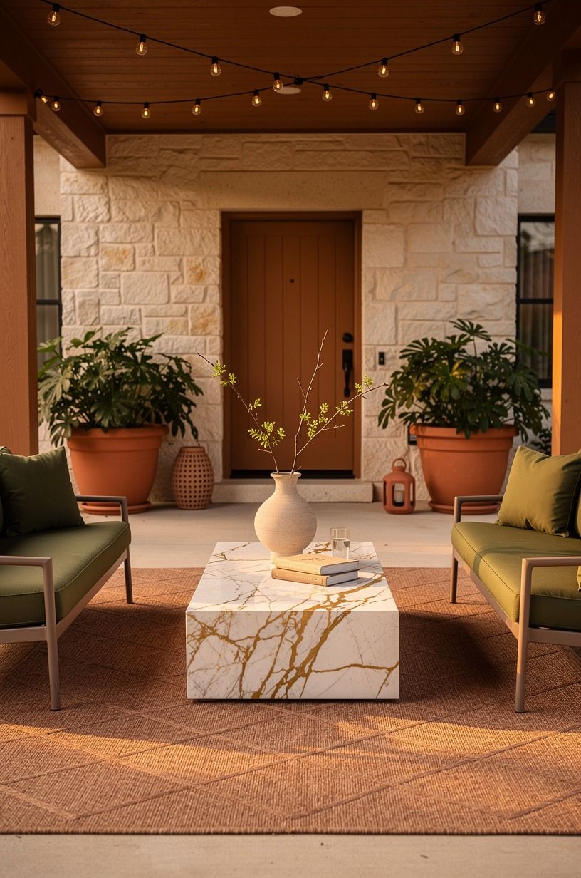 Anchor the Seating With a Polypropylene Rug