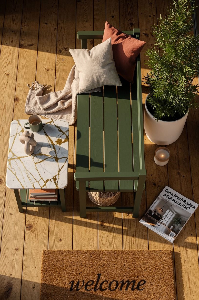 Can a Bench Replace a Full Porch Set?