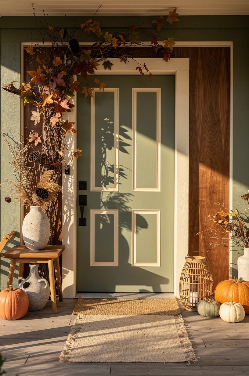 Frame the Door With Fall Texture, Not Matching Decor