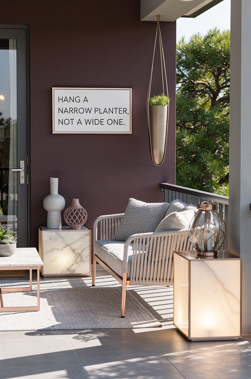 Hang a Narrow Planter, Not a Wide One