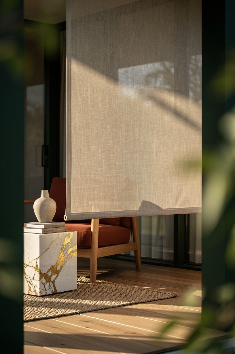 Hang a screen panel for soft privacy