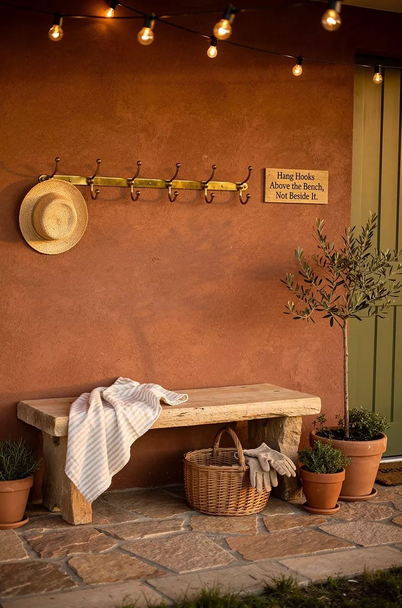 Hang Hooks Above the Bench, Not Beside It