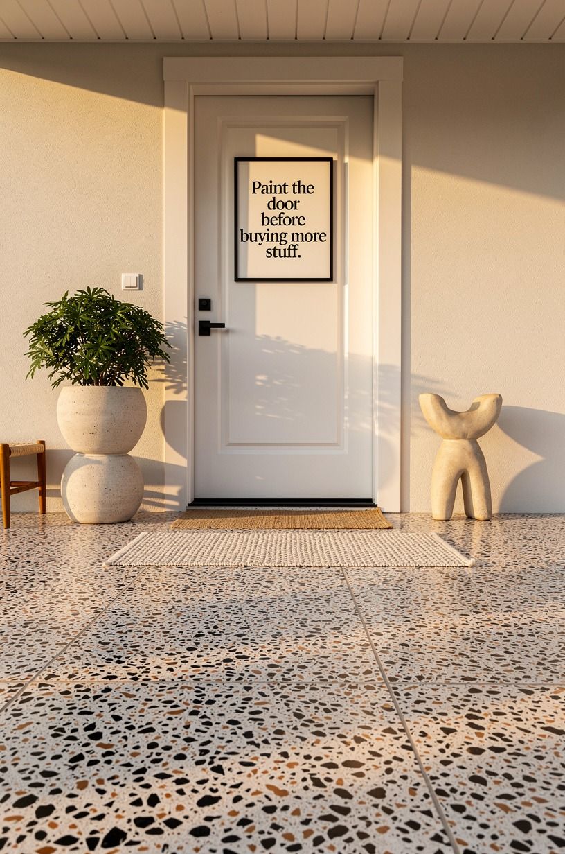 Paint the door before buying more stuff