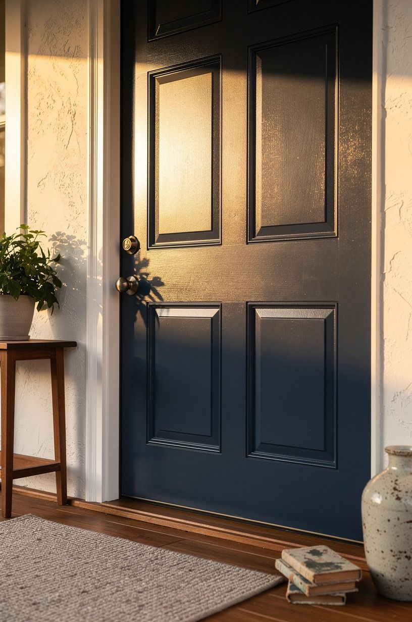Paint the door before replacing decent hardware