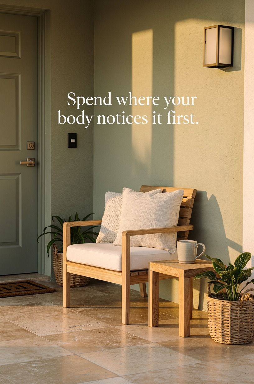 Spend where your body notices it first