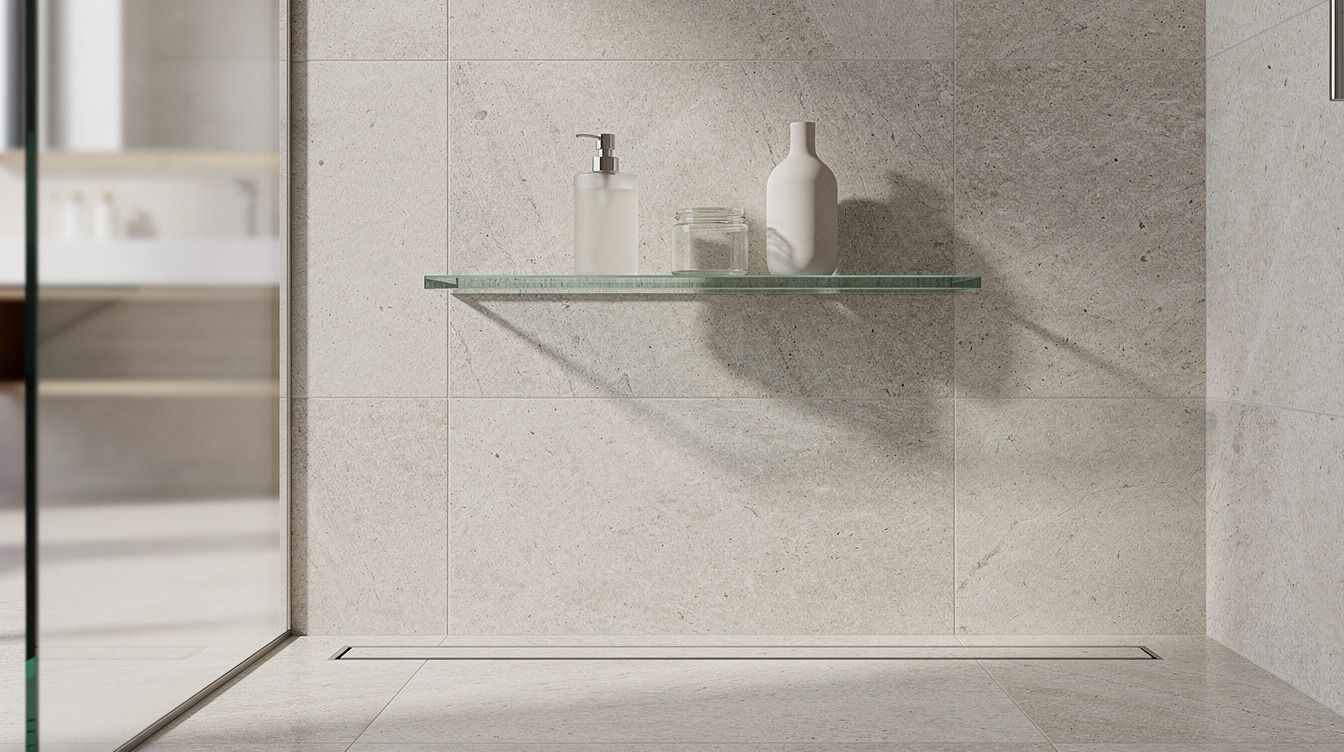 17 Glass Shower Shelf Ideas for a Light, Barely-There Look That Feel Bigger