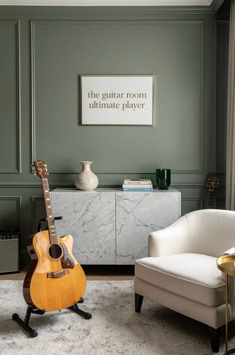 Paint one wall in Farrow & Ball Pigeon