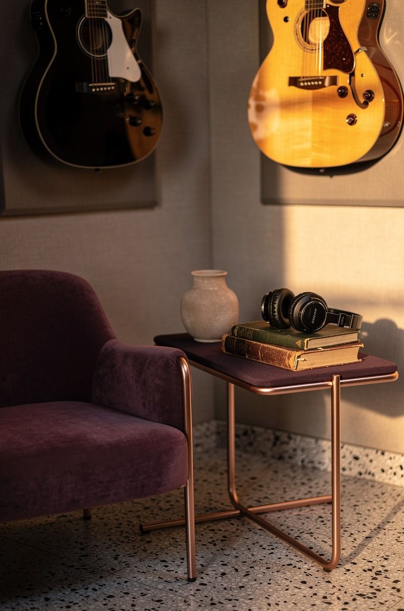 Put a recording nook beside, not under, the guitars