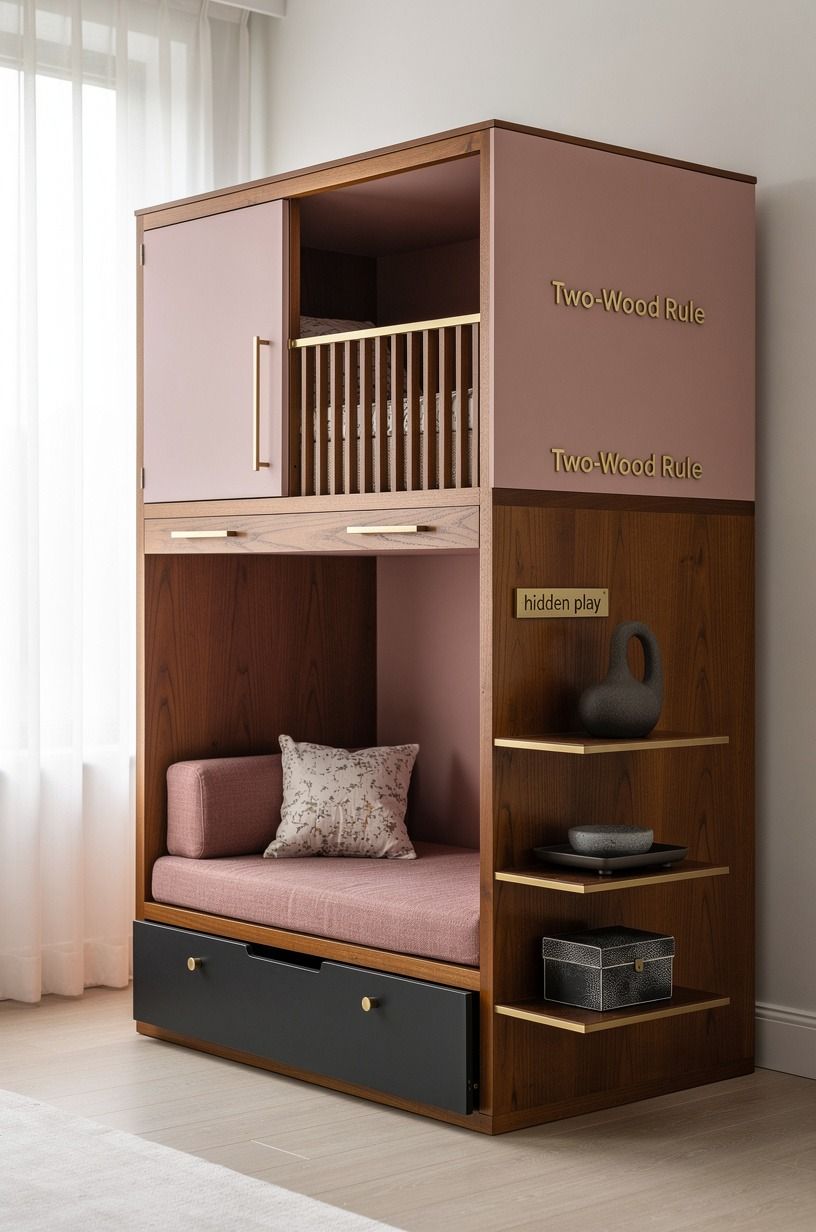 Build the Two-Wood Rule into your kids playhouse indoor