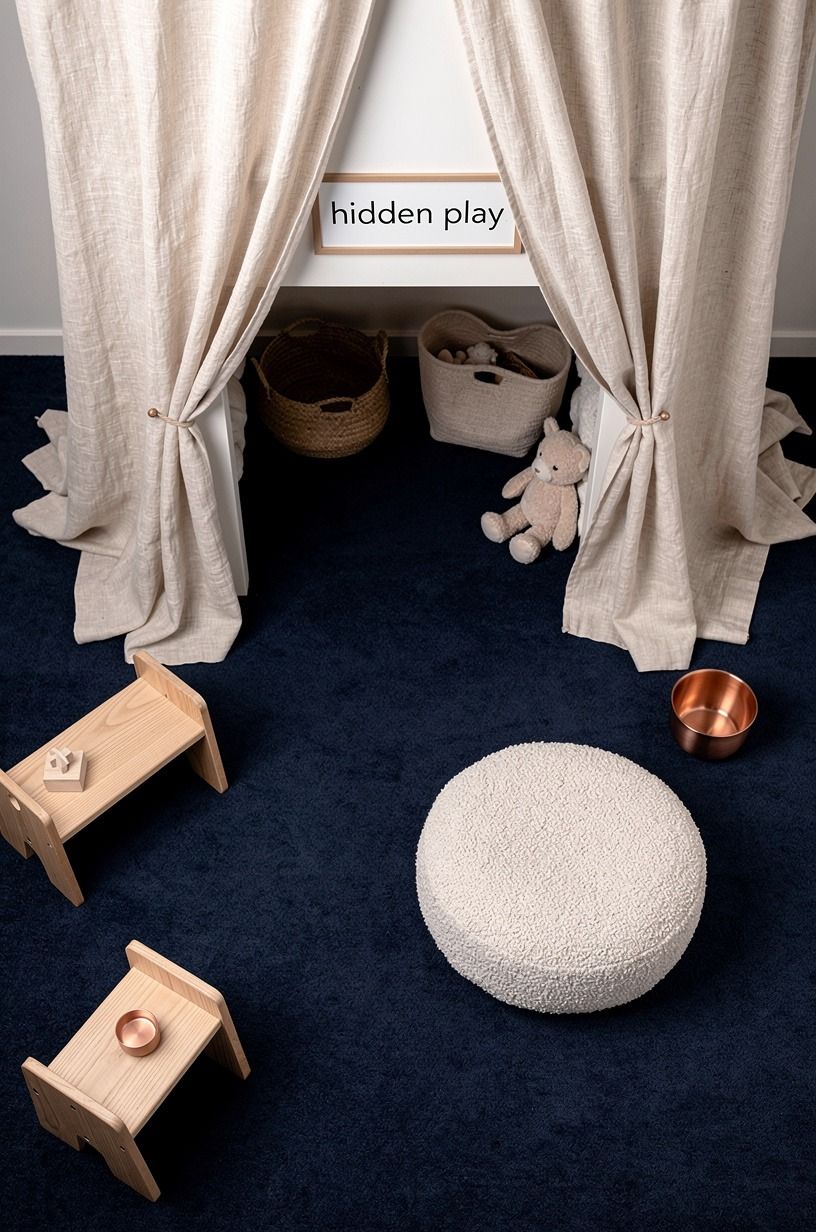 Frame the doorway with a soft linen curtain