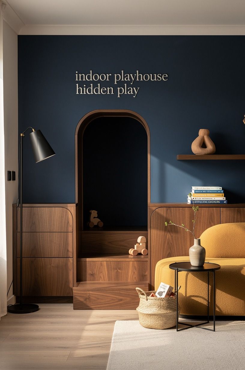 Paint the back wall in Farrow & Ball Hague Blue