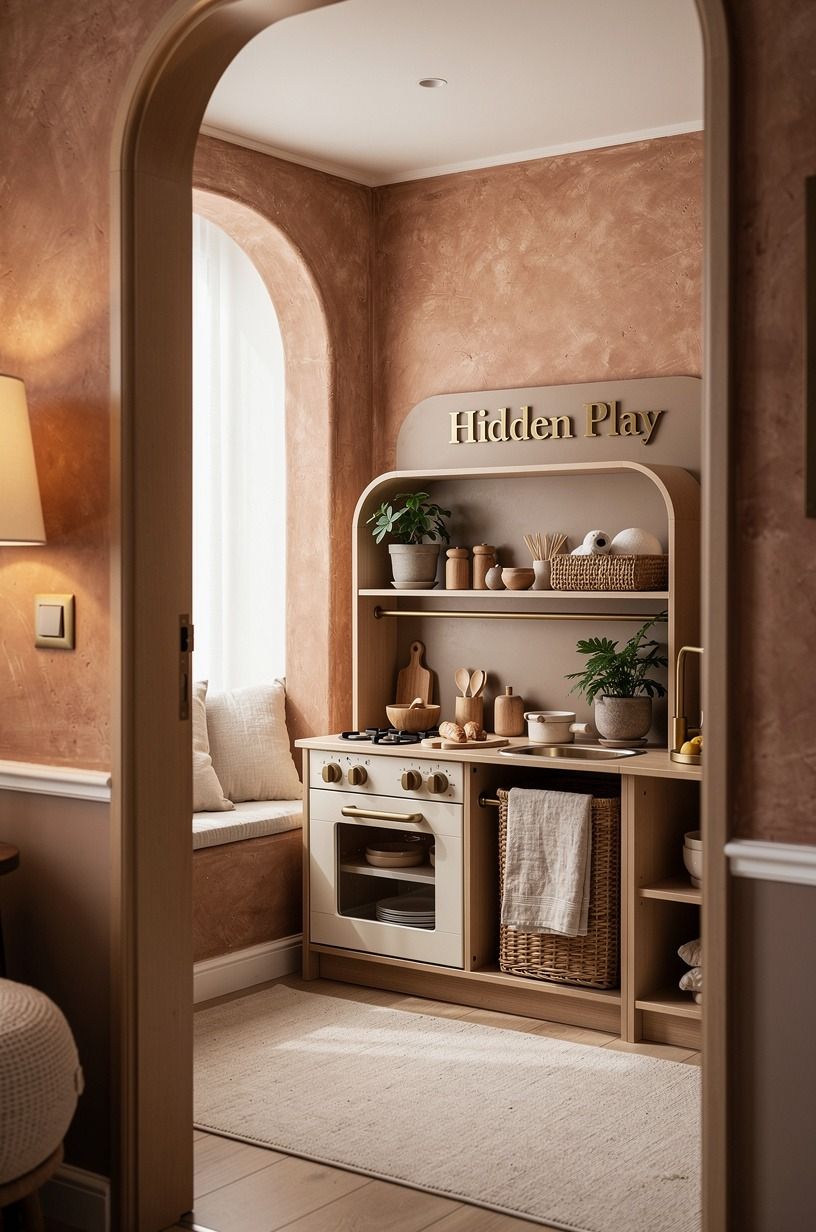 Skip the plastic kitchen and add a real play counter