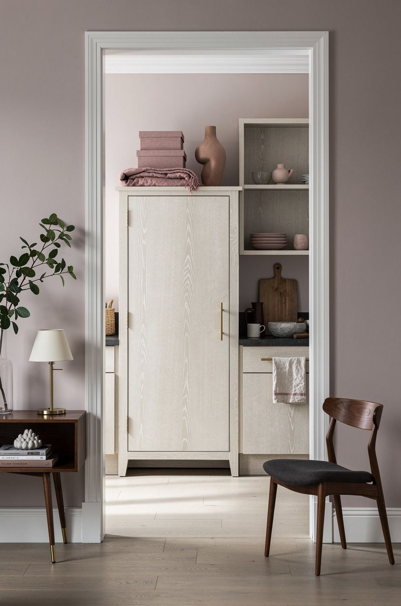 Anchor a freestanding armoire instead of adding cabinets