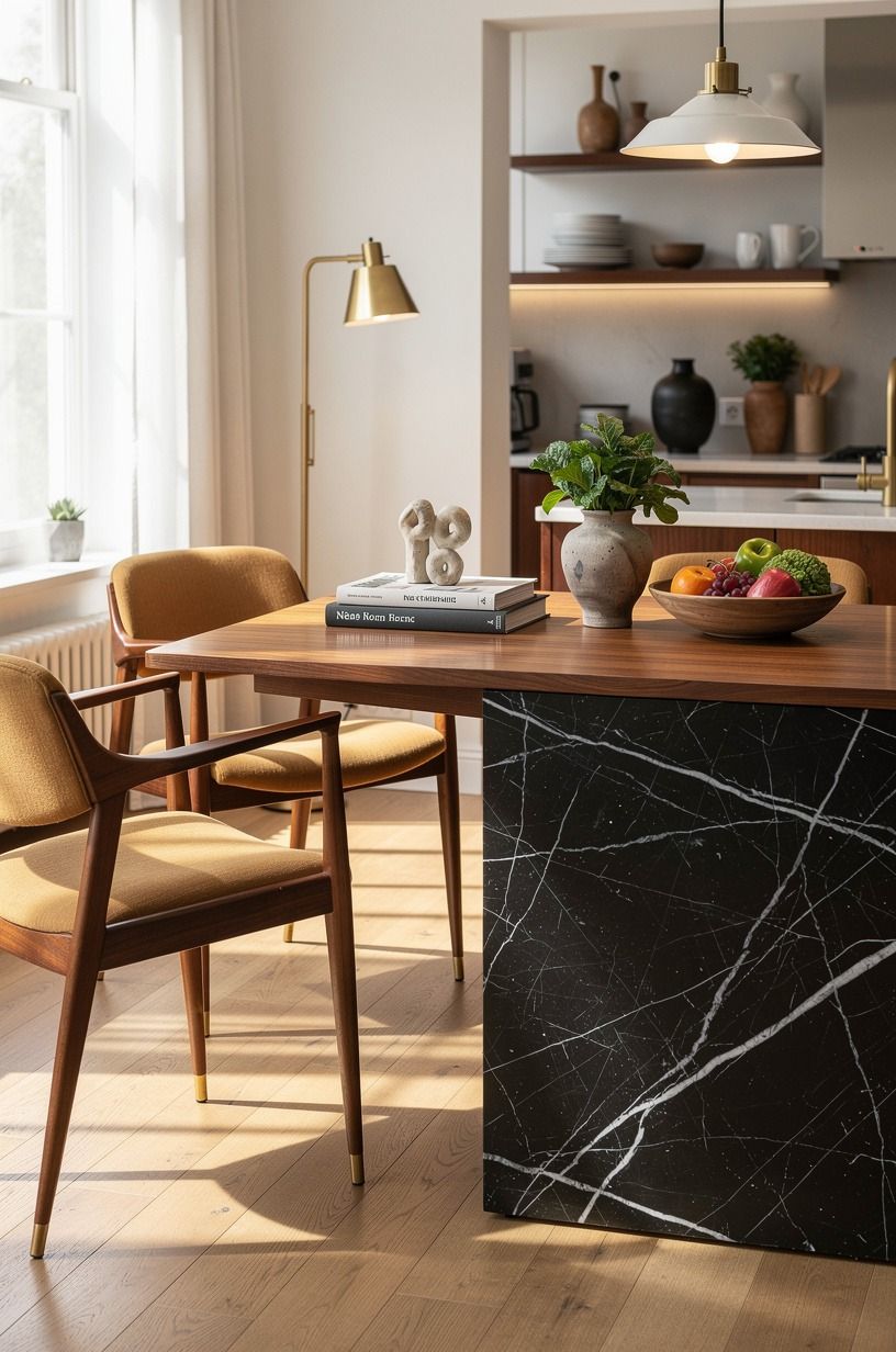 Choose warm wood over glossy white for a shared room
