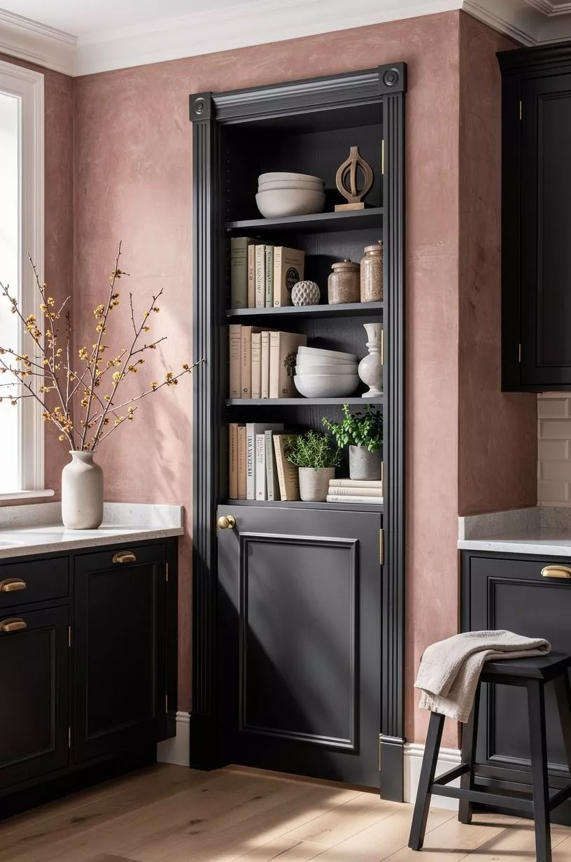 Could a detail door that hides a pantry work in a small kitchen?