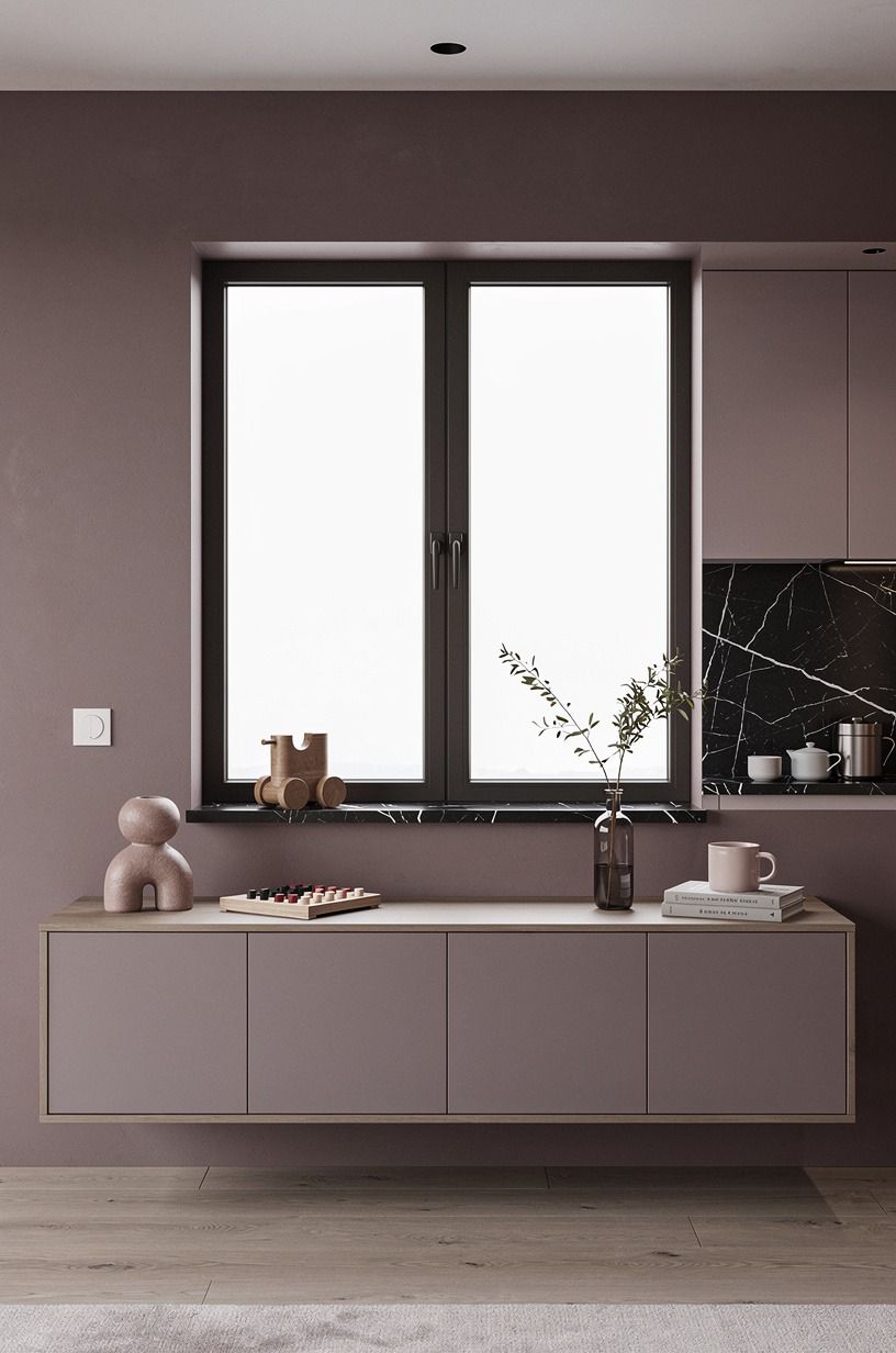 Float a low credenza beneath the playroom window