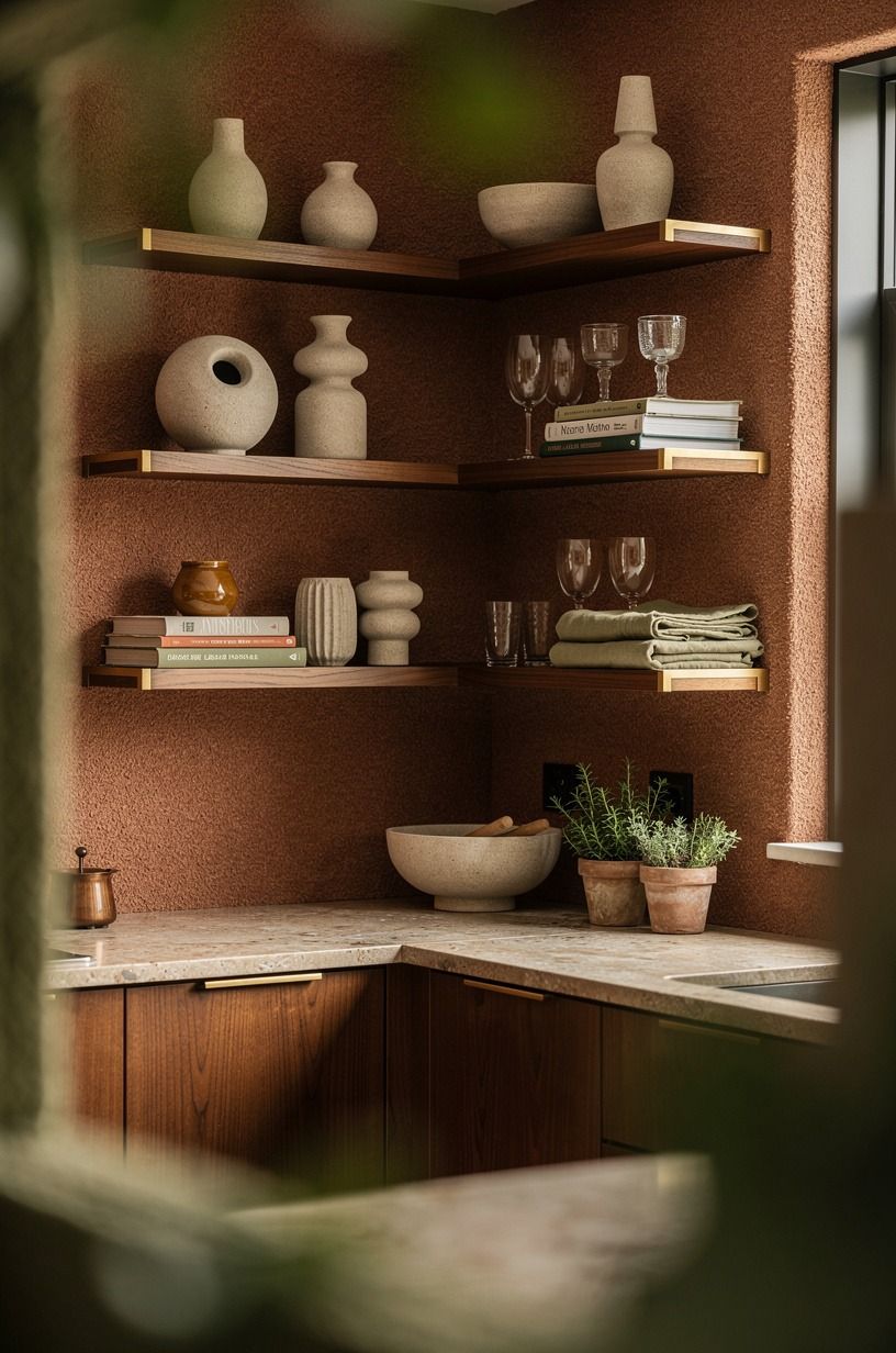 Float open shelves with the Corner Ladder Method