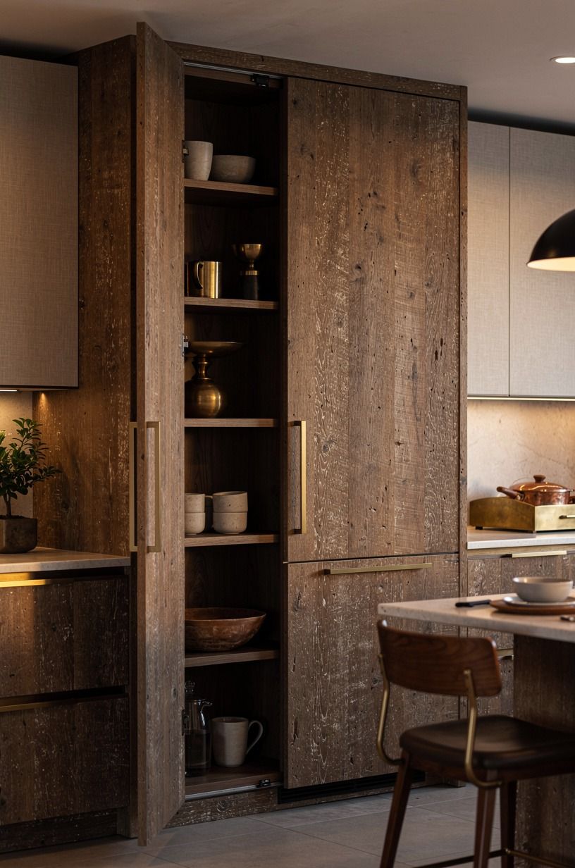 Frame a Hidden Walk-In Pantry with a False Cabinet Run