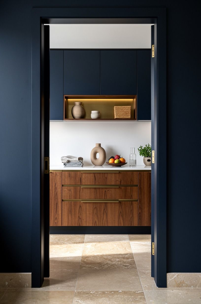 Frame the door with the Pocket-Pantry Effect