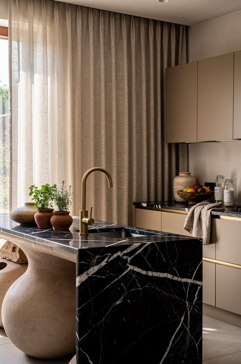 Hide dry goods behind a full-height curtain