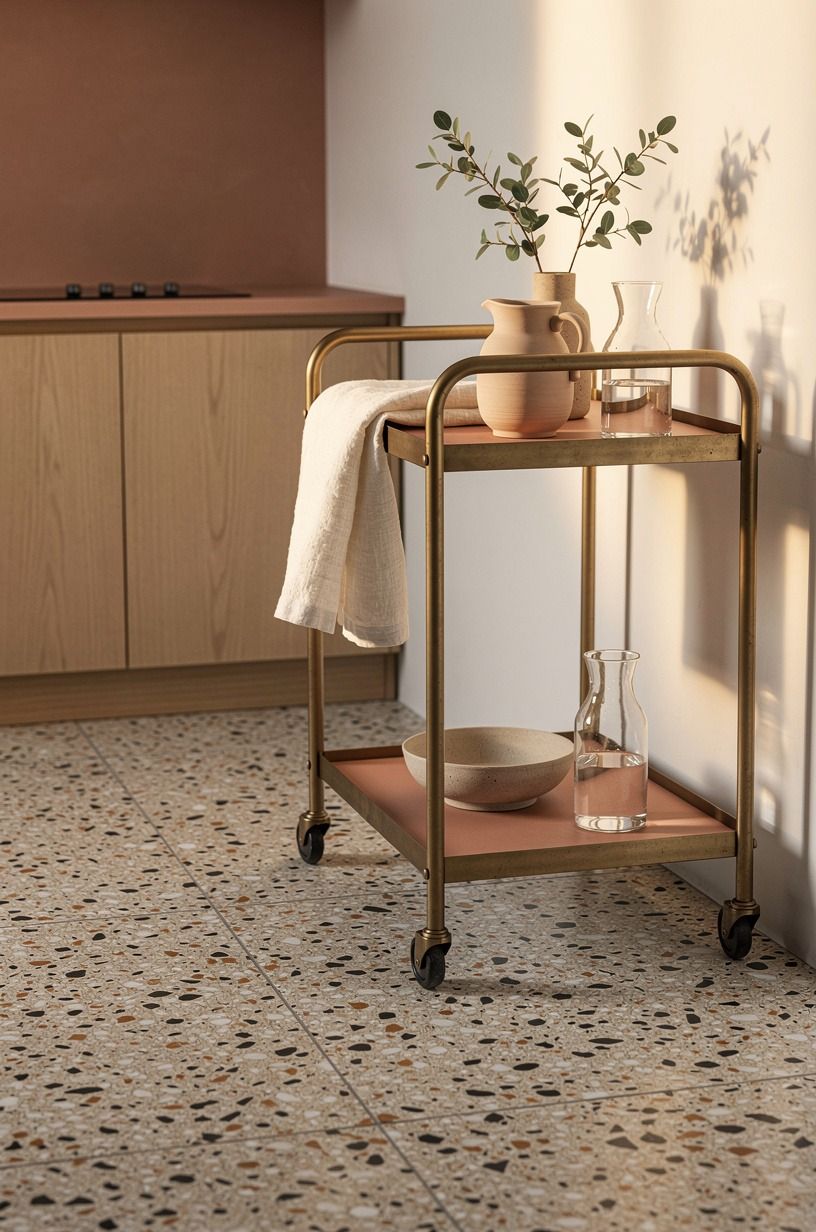 Let a rolling cart fill the corner temporarily