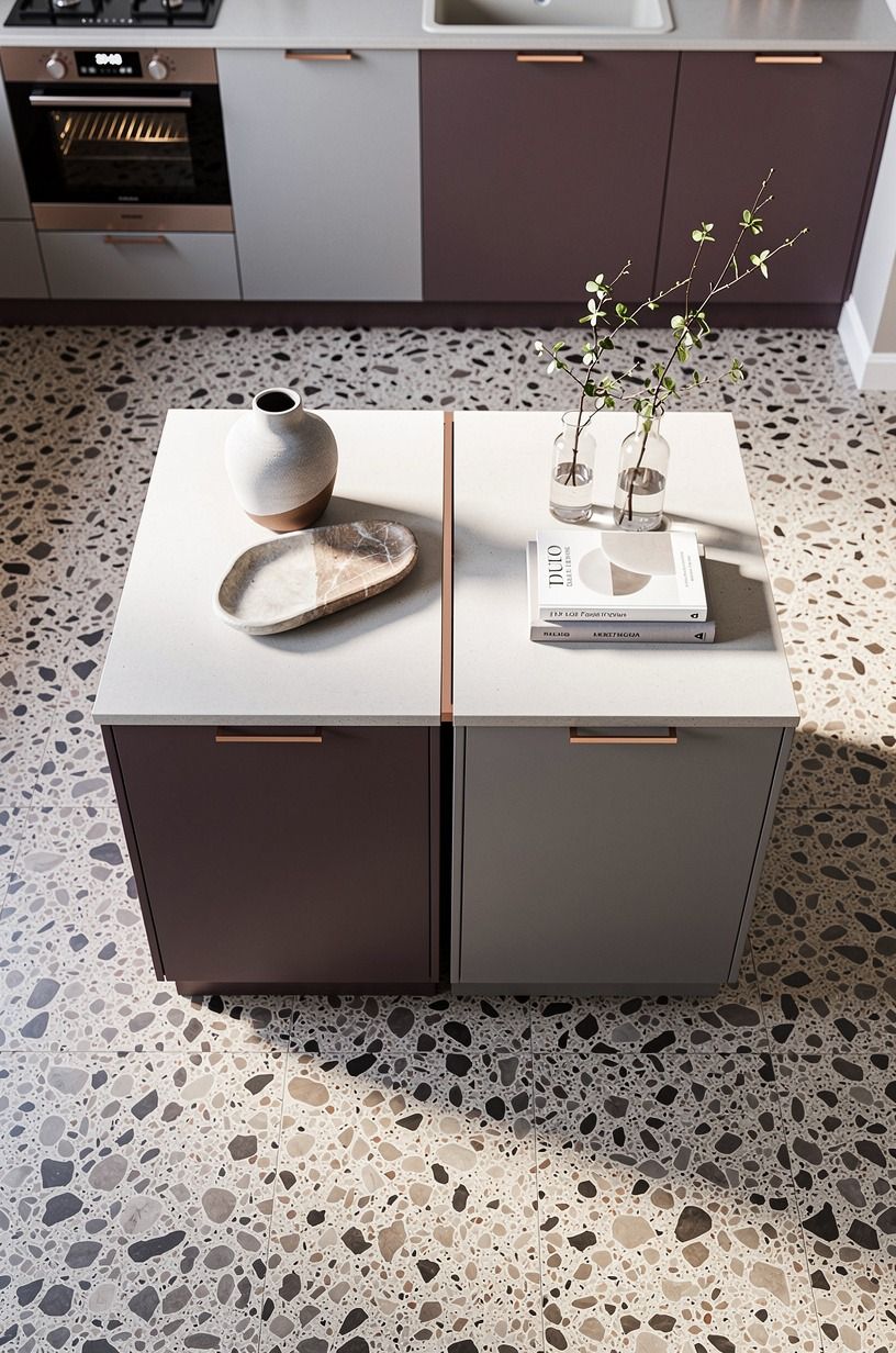 Make a cabinet island from two low units