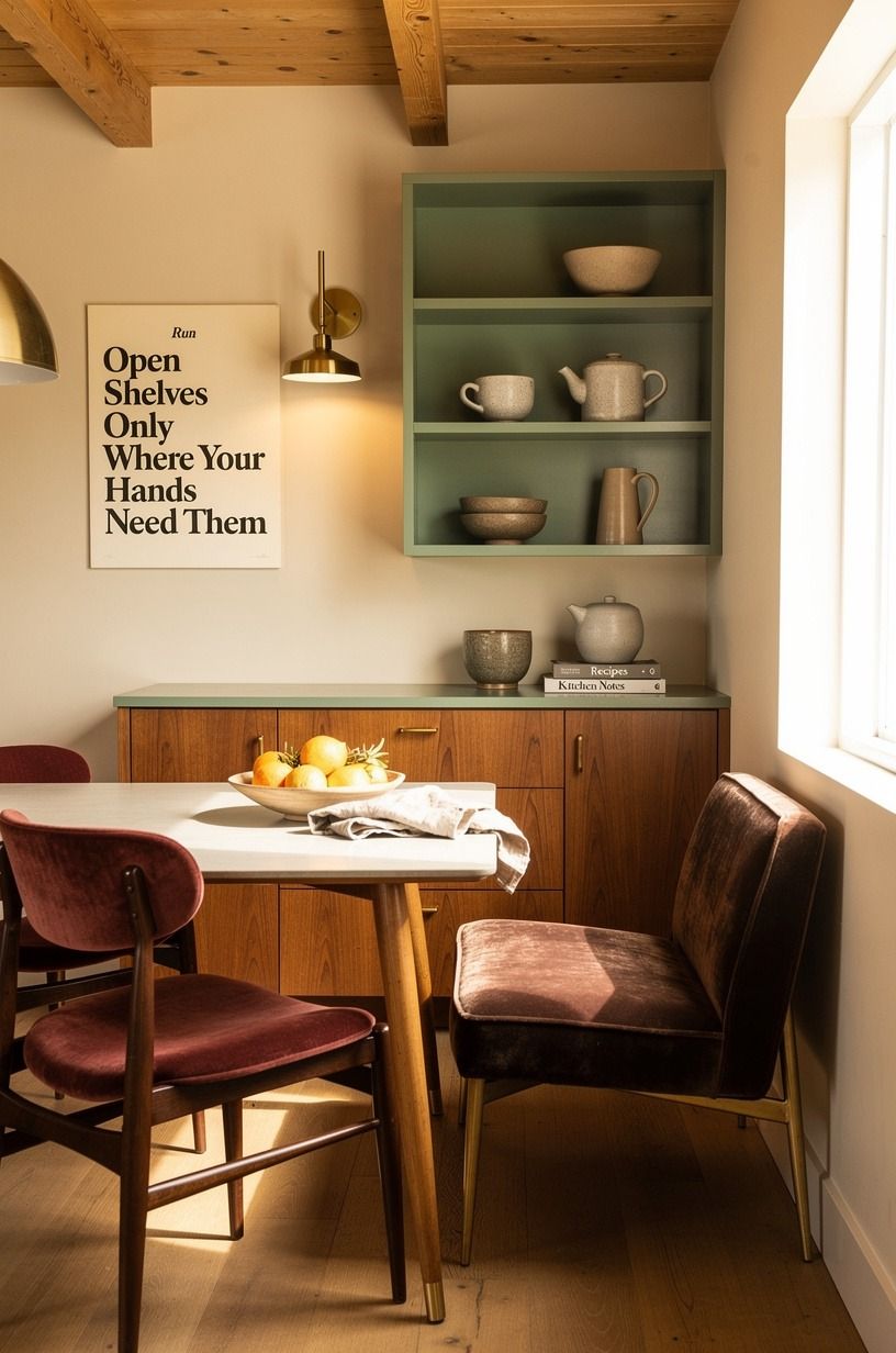 Run Open Shelves Only Where Your Hands Need Them