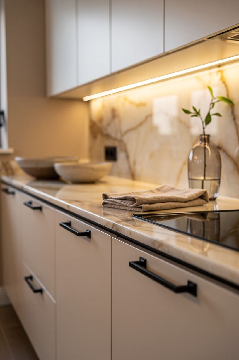 Start with the cabinet run before choosing a hidden pantry door