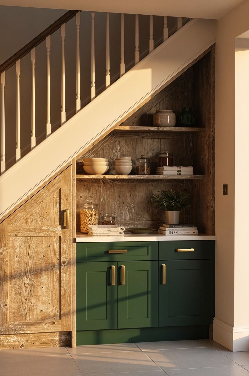 Steal the space under the stairs