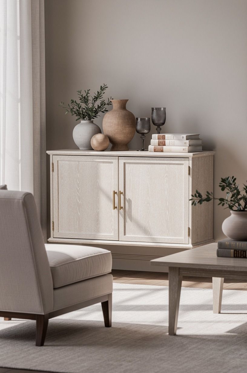 Float a Bar Cabinet Away From the Wall