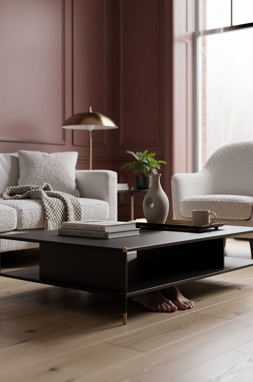 Float a coffee table with room for bare feet