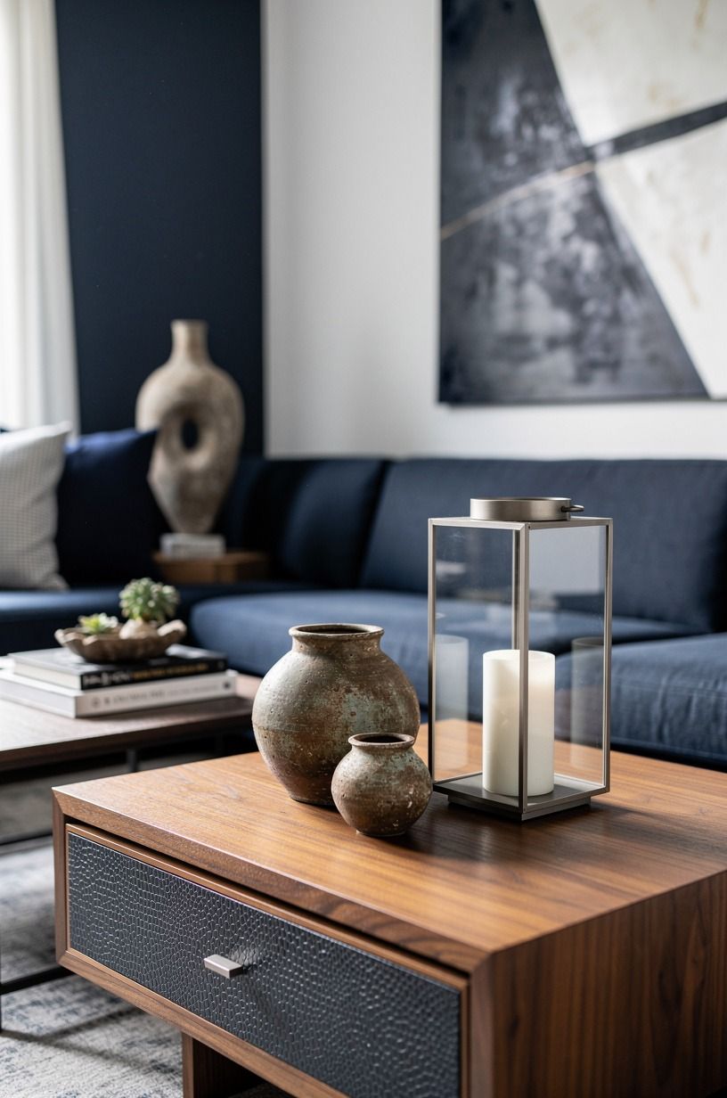 Mix old pottery with one refined lantern