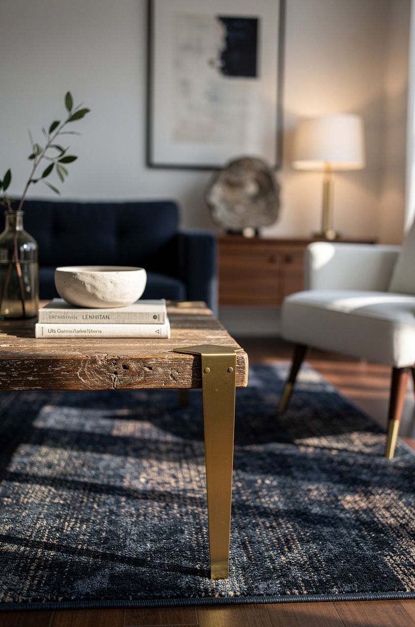 Skip the Matching Sofa Set and Layer One Strong Rug
