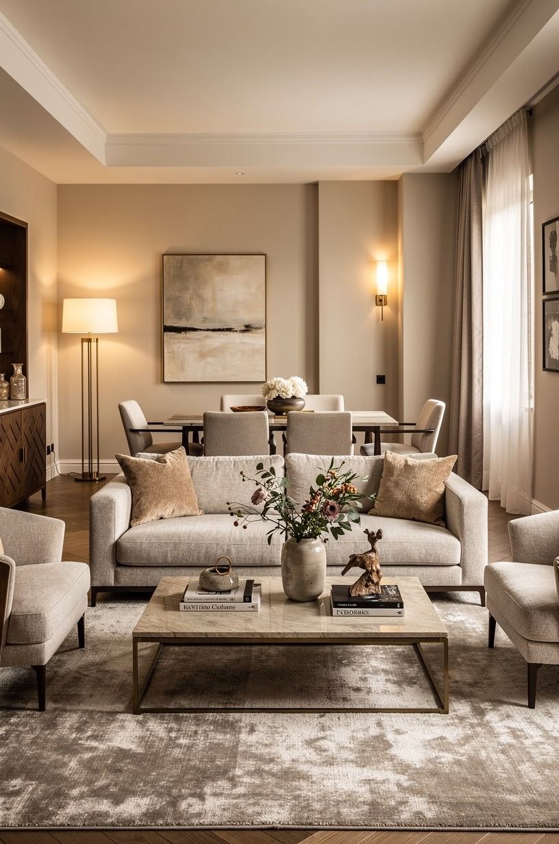 Swap a giant dining set for flexible floor stools
