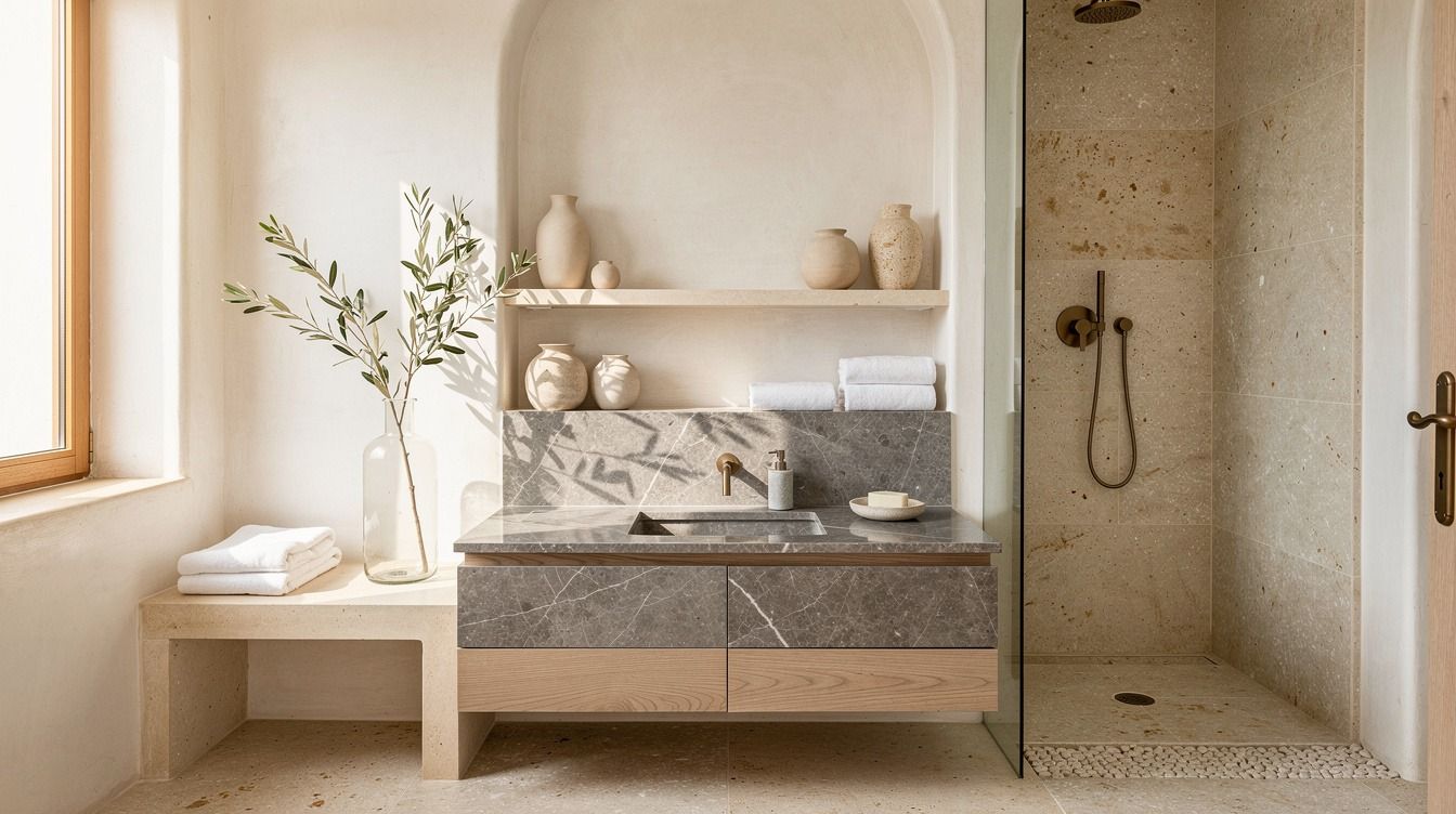 Timeless Mediterranean Coastal Bathroom Ideas Where the Sea Meets the Stone