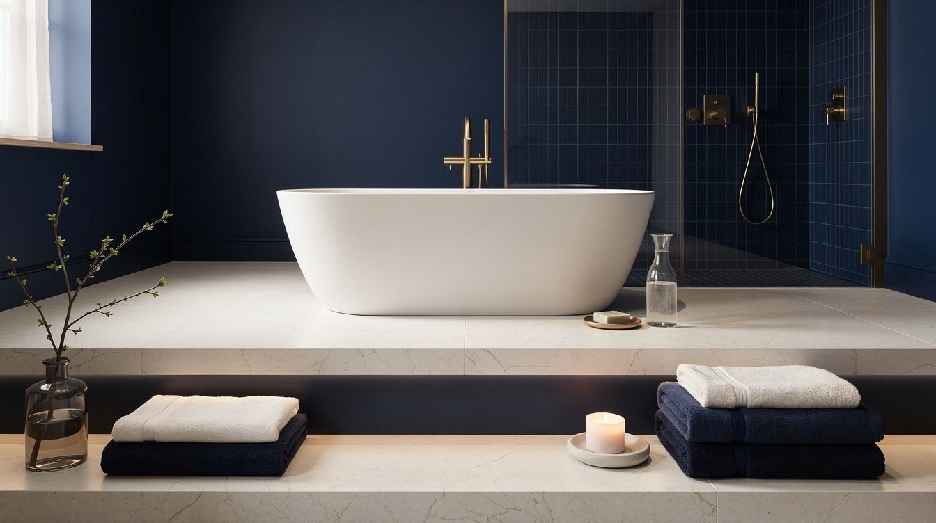 How to Design a Midnight Blue Bathroom for After-Dark Elegance - 12 Ideas