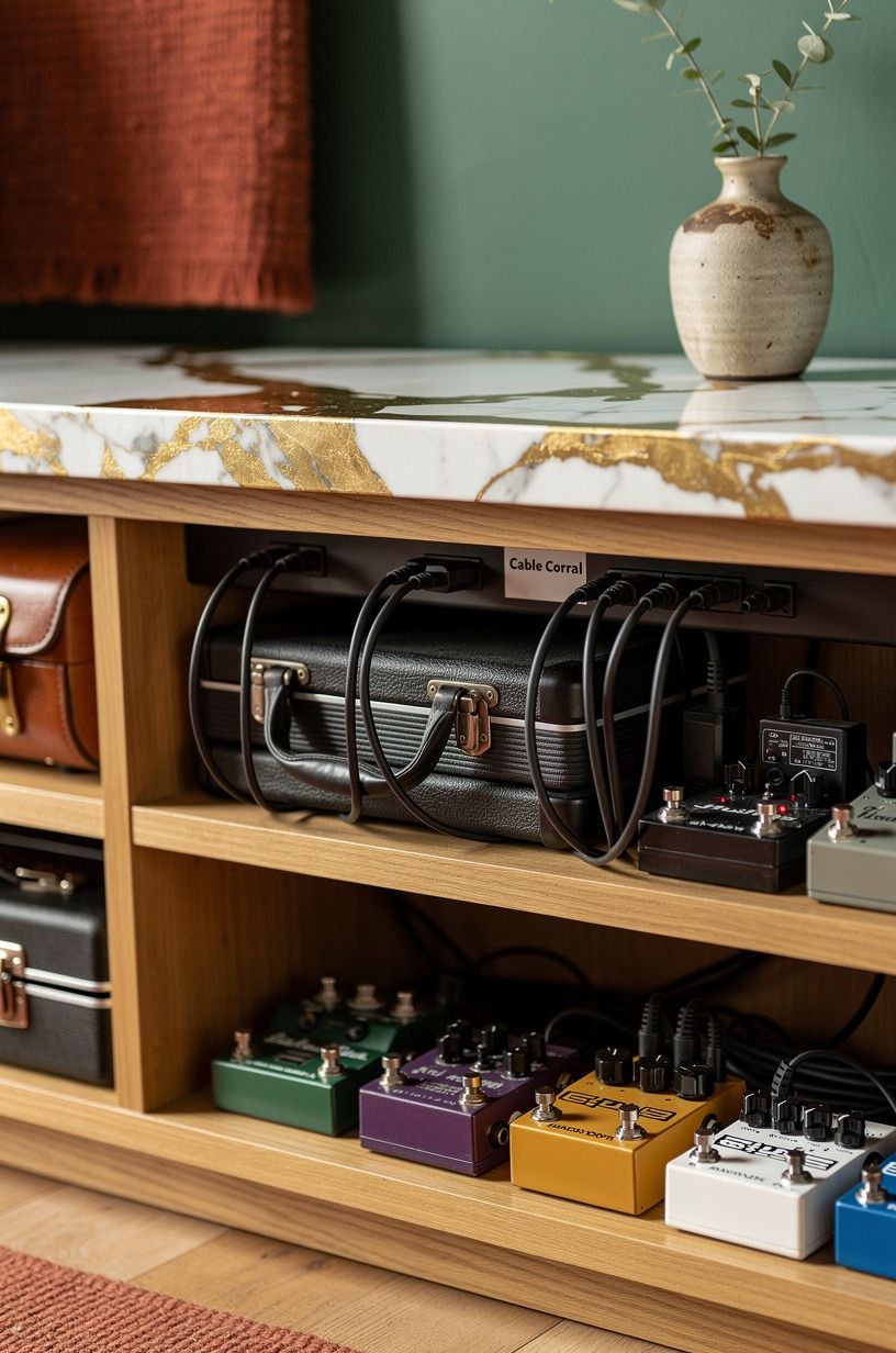 Use the Cable Corral Method for Pedals and Chargers