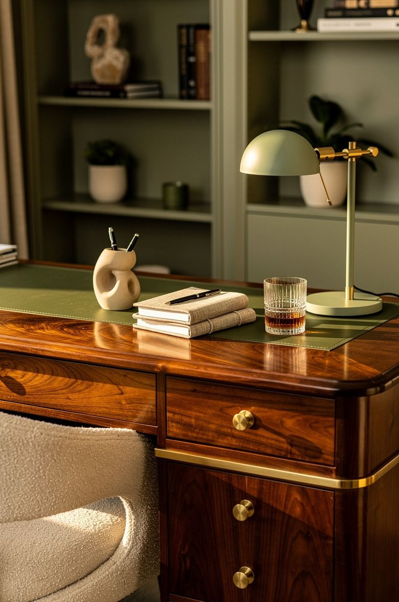 Anchor your whisky office with a desk that has weight