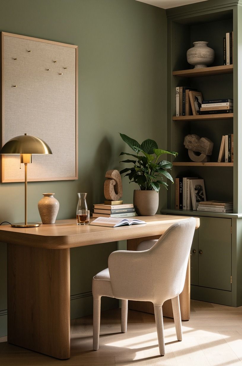 Choose Farrow & Ball Green Smoke for softer drama