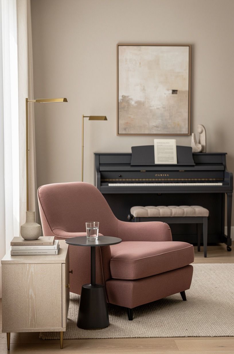 Skip the formal settee and add one reading perch instead